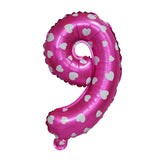 Maxbell All Numbers Heart Foil Balloons Birthday Anniversary Party Decor Number 9