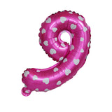 Maxbell All Numbers Heart Foil Balloons Birthday Anniversary Party Decor Number 9