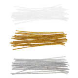 Maxbell 24pcs Shiny Metallic Twist Ties Candy Cake Gift Bag Packing DIY Craft Silver