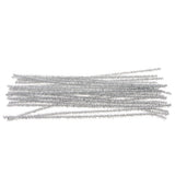 Maxbell 24pcs Shiny Metallic Twist Ties Candy Cake Gift Bag Packing DIY Craft Silver
