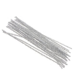 Maxbell 24pcs Shiny Metallic Twist Ties Candy Cake Gift Bag Packing DIY Craft Silver