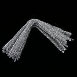 Maxbell 24pcs Shiny Metallic Twist Ties Candy Cake Gift Bag Packing DIY Craft Silver