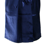 Maxbell Bridesmaid Silk Satin Robe Rhinestone Wedding Gown Sleepwear M Dark Blue