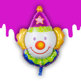 Maxbell Funny Juggles Super Clow Foil Balloon Kids Birthday Party Supplies Rose Red