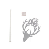 Maxbell 10x Glitter Deer Cupcake Topper Christmas Kids Party Cake Food Picks Silver