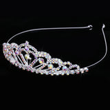 Maxbell Glitter Princess Crown Tiara Girl Woman Headband Bridal Wedding Jewelry Silver