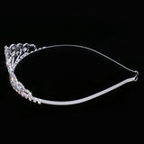 Maxbell Glitter Princess Crown Tiara Girl Woman Headband Bridal Wedding Jewelry Silver