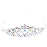 Maxbell Glitter Princess Crown Tiara Girl Woman Headband Bridal Wedding Jewelry Silver