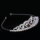 Maxbell Glitter Princess Crown Tiara Girl Woman Headband Bridal Wedding Jewelry Silver