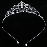 Maxbell Glitter Princess Crown Tiara Girl Woman Headband Bridal Wedding Jewelry Silver