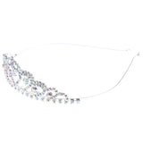 Maxbell Glitter Princess Crown Tiara Girl Woman Headband Bridal Wedding Jewelry Silver