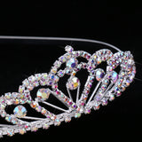 Maxbell Glitter Princess Crown Tiara Girl Woman Headband Bridal Wedding Jewelry Silver