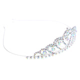 Maxbell Glitter Princess Crown Tiara Girl Woman Headband Bridal Wedding Jewelry Silver