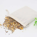 Maxbell Cotton Plain Christmas Sack Bag Drawstring Pouch Bag Storage Bag 20x23.5cm