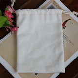 Maxbell Cotton Plain Christmas Sack Bag Drawstring Pouch Bag Storage Bag 20x23.5cm