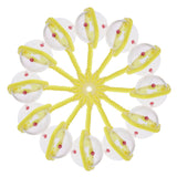 Maxbell 12 Pieces Star Mini Rattles Baby Shower Party Bag Fillers Table Decor Yellow