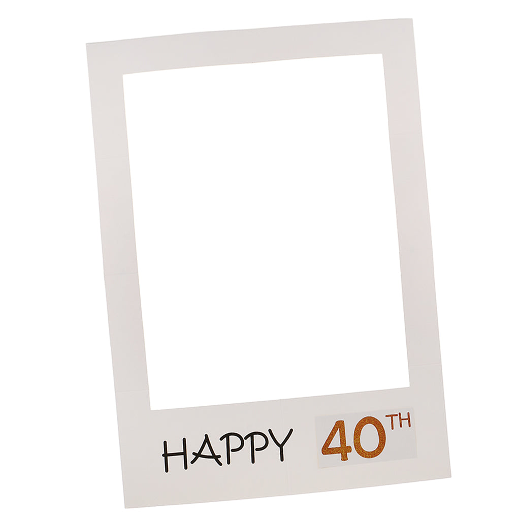 Maxbell Happy Birthday Anniversary Selfie Frame Photo Booth Props Paper Party 40th