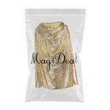 Maxbell Kids Shiny Cloak Hooded Cape Wizard Witch Costume Party Fancy Dress Gold