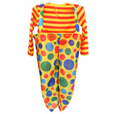 Maxbell Clown Costume Comedy Spotted Suspender Pant Striped Tops Fancy Dress Boy XL