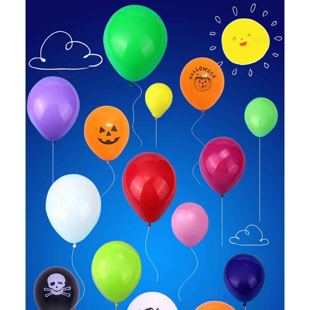 Maxbell 100/lot Halloween Latex Balloons Party Decoration Props White Ghost