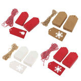 Maxbell 100pcs Snowflake Paper Price Tags Labels Christmas Hanging Gift Tags Red