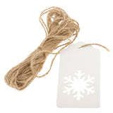 Maxbell 100pcs Snowflake Paper Price Tags Labels Christmas Hanging Gift Tags Red