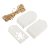 Maxbell 100pcs Snowflake Paper Price Tags Labels Christmas Hanging Gift Tags Red