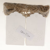 Maxbell 100pcs Snowflake Paper Price Tags Labels Christmas Hanging Gift Tags Red