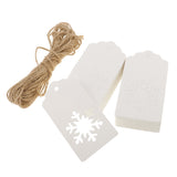 Maxbell 100pcs Snowflake Paper Price Tags Labels Christmas Hanging Gift Tags Red