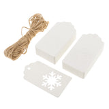 Maxbell 100pcs Snowflake Paper Price Tags Labels Christmas Hanging Gift Tags Red