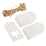 Maxbell 100pcs Snowflake Paper Price Tags Labels Christmas Hanging Gift Tags Red