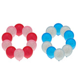 Maxbell 10pcs Latex Balloons with Heart Printed Baby 2nd Birthday Party Decoration Blue&Light Blue