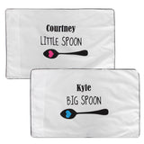 Maxbell 1 Pair Couple Lover White Pillowcase Funny Cushion Cover