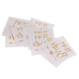 Maxbell 10xMetallic Gold Team Bride Tribe Temporary Tattoos Sticker Wedding Favor 22