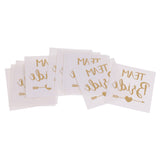 Maxbell 10xMetallic Gold Team Bride Tribe Temporary Tattoos Sticker Wedding Favor 22