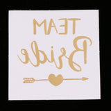 Maxbell 10xMetallic Gold Team Bride Tribe Temporary Tattoos Sticker Wedding Favor 22