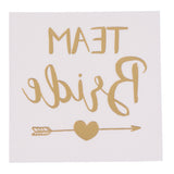 Maxbell 10xMetallic Gold Team Bride Tribe Temporary Tattoos Sticker Wedding Favor 22