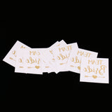 Maxbell 10xMetallic Gold Team Bride Tribe Temporary Tattoos Sticker Wedding Favor 22