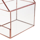 Maxbell Glass House Terrarium Container Geometric Succulent Planter 15.5x10.5x15.5cm