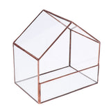 Maxbell Glass House Terrarium Container Geometric Succulent Planter 15.5x10.5x15.5cm