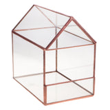 Maxbell Glass House Terrarium Container Geometric Succulent Planter 15.5x10.5x15.5cm