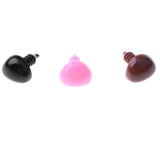 Maxbell 100pcs Mix Color Triangle Safety Nose with BACKS for Bear Doll DIY 8x10mm