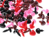 Maxbell 100pcs Mix Color Triangle Safety Nose with BACKS for Bear Doll DIY 8x10mm