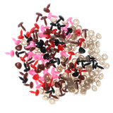 Maxbell 100pcs Mix Color Triangle Safety Nose with BACKS for Bear Doll DIY 8x10mm