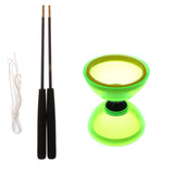 Maxbell Plastic Juggling Toys 1-Bearing Diabolo with Handsticks & String Green