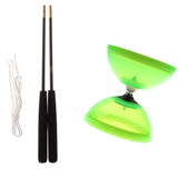 Maxbell Plastic Juggling Toys 1-Bearing Diabolo with Handsticks & String Green