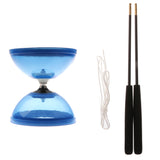 Maxbell Plastic Juggling Toys 1-Bearing Diabolo with Handsticks & String Blue