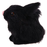 Maxbell Cute simulation Plush Stuffed Rabbit Animals Soft Toy Home Decoration Black