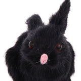 Maxbell Cute simulation Plush Stuffed Rabbit Animals Soft Toy Home Decoration Black