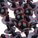 Maxbell 100 Pieces Plastic Brown Safety Eyes with BACKS for Bear Doll DIY Craft 20mm